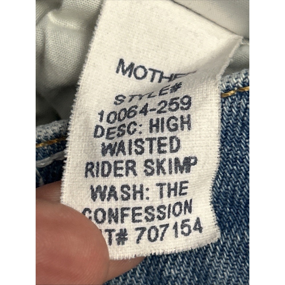 Mother Superior High Waisted Rider Skimp Straight Jean The Confession 26 - Picture 9 of 9